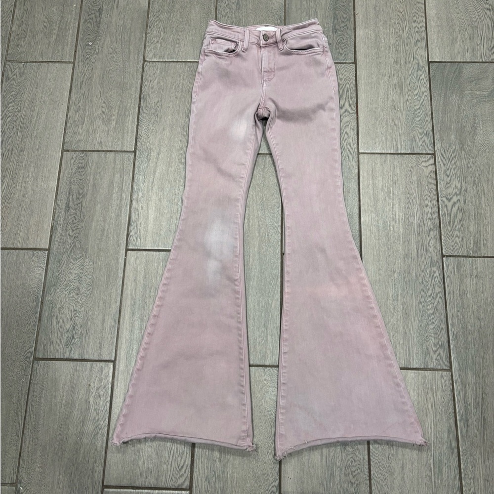 Vervet Sea Fog High Rise Super Flare Wide Leg Size 24 - Picture 2 of 7